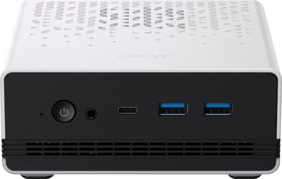 ПК Мини Chuwi UBox Ryzen 5 6600H (3.3) 16Gb SSD512Gb 660M Windows 11 Pro 2x2.5GbitEth WiFi BT 90W белый/черный