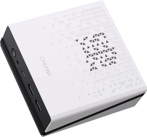 ПК Мини Chuwi UBox Ryzen 5 6600H (3.3) 16Gb SSD512Gb 660M Windows 11 Pro 2x2.5GbitEth WiFi BT 90W белый/черный