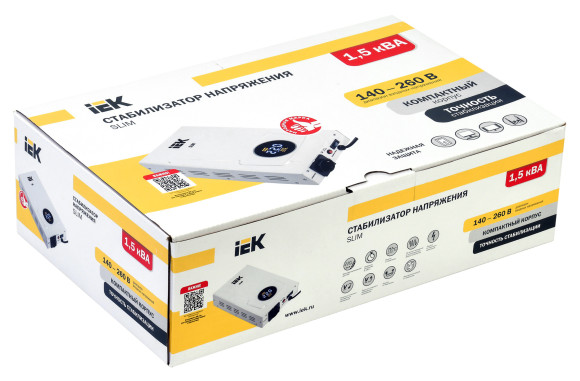 Стабилизатор напряжения IEK Slim 1.5кВА однофазный белый (IVS22-1-D15-09) Стабилизатор напряжения IEK Slim 1.5кВА однофазный белый (IVS22-1-D15-09)