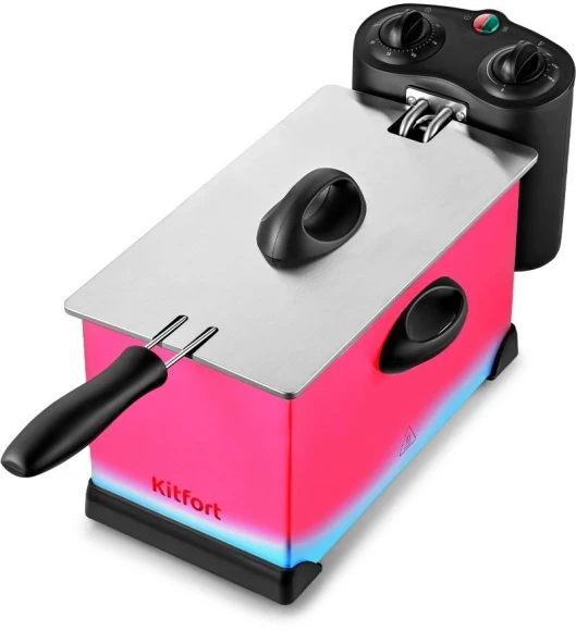 Фритюрница Kitfort КТ-4052 2000Вт серебристый/черный Фритюрница Kitfort КТ-4052 2000Вт серебристый/черный