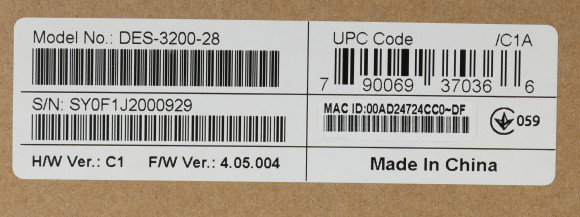Коммутатор D-Link DES-3200-28/C1A (L2) 24x100Мбит/с 2xКомбо(1000BASE-T/SFP) 2SFP управляемый