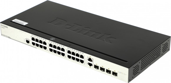 Коммутатор D-Link DES-3200-28/C1A (L2) 24x100Мбит/с 2xКомбо(1000BASE-T/SFP) 2SFP управляемый