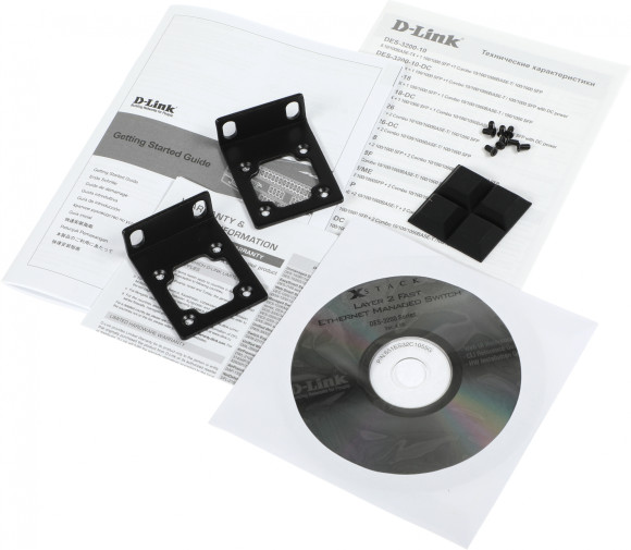 Коммутатор D-Link DES-3200-28/C1A (L2) 24x100Мбит/с 2xКомбо(1000BASE-T/SFP) 2SFP управляемый