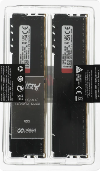 Память DDR4 2x8Gb 3600MHz Kingston KF436C17BBK2/16 Fury Beast RTL Gaming PC4-28800 CL17 DIMM 288-pin 1.35В kit single rank с радиатором Ret