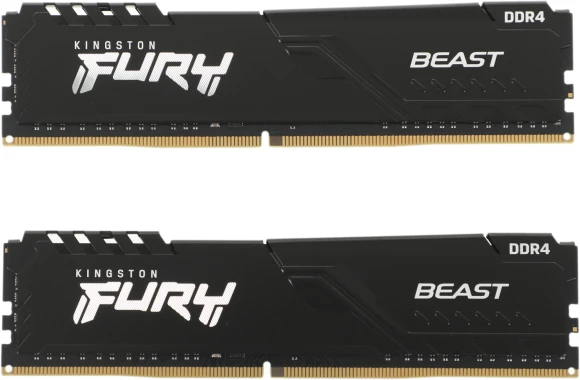 Память DDR4 2x8Gb 3600MHz Kingston KF436C17BBK2/16 Fury Beast RTL Gaming PC4-28800 CL17 DIMM 288-pin 1.35В kit single rank с радиатором Ret
