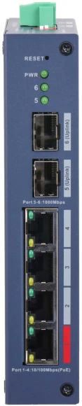 Коммутатор Dahua DH-CHS4206-4ET-90 (L2) 4x100Мбит/с 2SFP 4PoE 90W управляемый Коммутатор Dahua DH-CHS4206-4ET-90 (L2) 4x100Мбит/с 2SFP 4PoE 90W управляемый