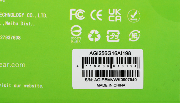 Накопитель SSD AGi PCIe 3.0 x4 256GB AGI256G16AI198 AI198 M.2 2280 Накопитель SSD AGi PCIe 3.0 x4 256GB AGI256G16AI198 AI198 M.2 2280