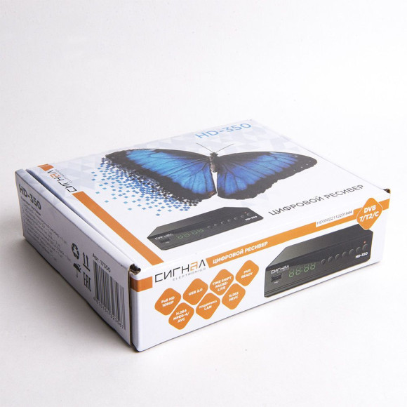 Ресивер DVB-T2 Сигнал HD-350 черный Ресивер DVB-T2 Сигнал HD-350 черный