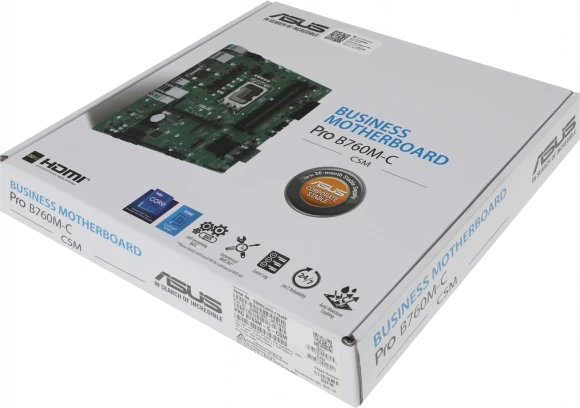 Материнская плата Asus PRO B760M-C-CSM Soc-1700 Intel B760 4xDDR5 mATX AC`97 8ch(7.1) GbLAN RAID+VGA+HDMI+DP