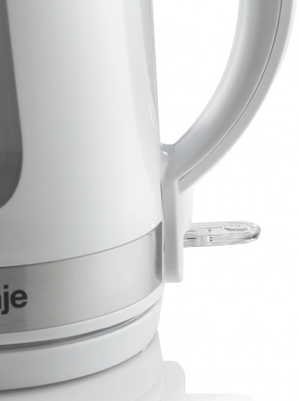 Чайник электрический Gorenje K17WE 1.7л. 2200Вт белый/серебристый корпус: металл/пластик