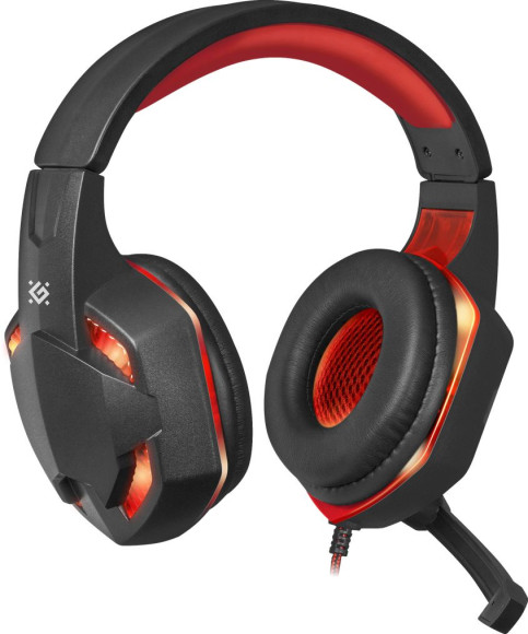 Наушники с микрофоном Defender Warhead G-370 черный/красный 2м накладные оголовье (64037) Наушники с микрофоном Defender Warhead G-370 черный/красный 2м накладные оголовье (64037)