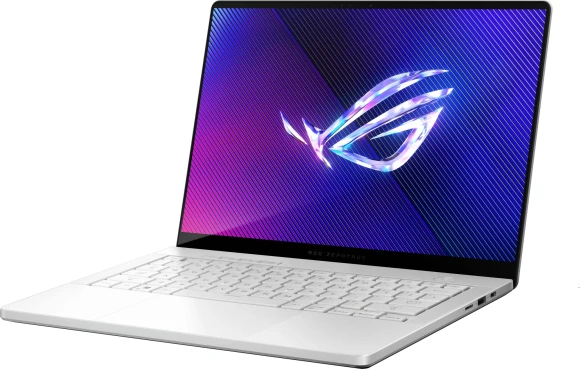 Ноутбук Asus ROG Zephyrus G14 GA403WW-QS100W Ryzen AI 9 HX 370 32Gb SSD1Tb NVIDIA GeForce RTX5080 16Gb 14" OLED 3K (2880x1800) Windows 11 Home white WiFi BT Cam Bag (90NR0MA4-M004S0)