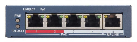 Коммутатор HiWatch DS-S1816GP (L2) 16x100Мбит/с 1x1Гбит/с 16PoE 125W неуправляемый