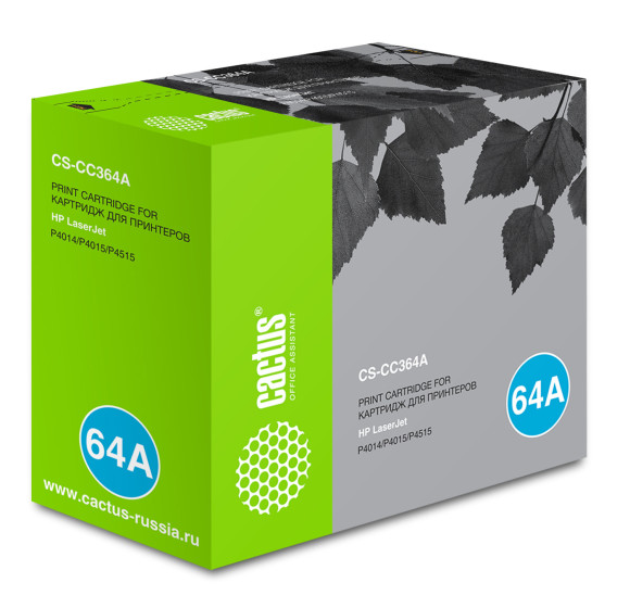 Картридж лазерный Cactus CS-CC364A CC364A черный (10000стр.) для HP LJ P4014/P4015/P4515 Картридж лазерный Cactus CS-CC364A CC364A черный (10000стр.) для HP LJ P4014/P4015/P4515