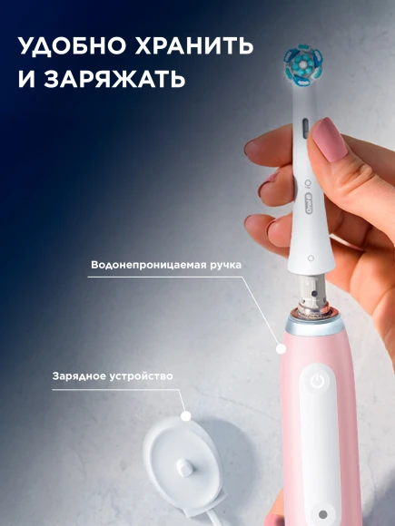 Зубная щетка электрическая Oral-B IO_S3_BLUSH PINK розовый Зубная щетка электрическая Oral-B IO_S3_BLUSH PINK розовый