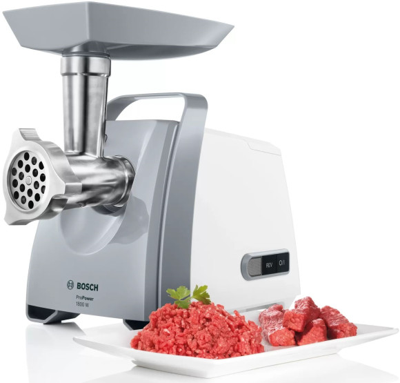 Мясорубка Bosch ProPower MFW66020 1800Вт белый/серый Мясорубка Bosch ProPower MFW66020 1800Вт белый/серый