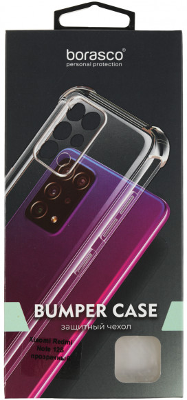 Чехол (клип-кейс) BoraSCO для Xiaomi Redmi Note 12S Bumper Case прозрачный (72326)