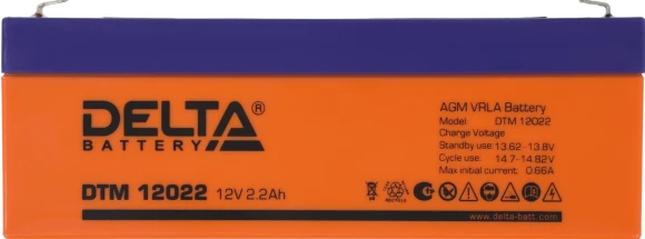 Батарея для ИБП Delta DTM 12022 12В 2.2Ач Батарея для ИБП Delta DTM 12022 12В 2.2Ач
