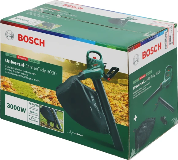 Воздуходувка-пылесос Bosch UniversalGardenTidy 3000 3000Вт пит.:от сети зеленый Воздуходувка-пылесос Bosch UniversalGardenTidy 3000 3000Вт пит.:от сети зеленый