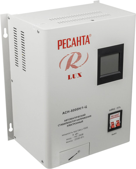 Стабилизатор напряжения Ресанта АСН-8000Н/1-Ц 8кВА однофазный белый (63/6/17)