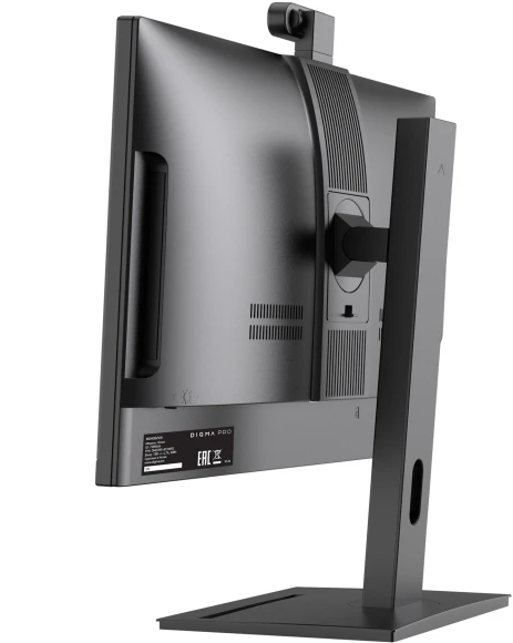 Моноблок Digma Pro Vision 23.8" Full HD Ryzen 5 5500U (2.1) 8Gb SSD256Gb RGr CR Windows 11 Pro Eth WiFi BT 90W клавиатура мышь Cam черный 1920x1080
