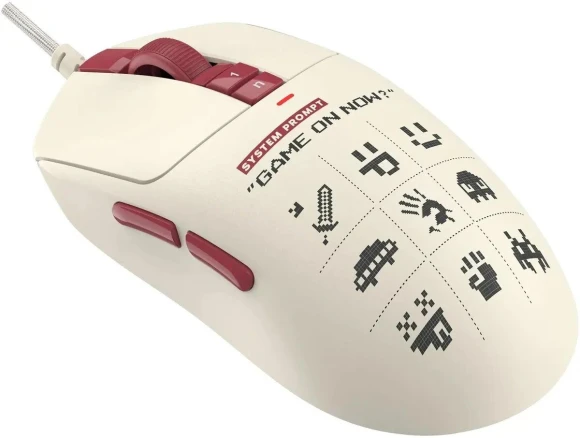 Мышь A4Tech Bloody R72 Ultra Duo белый/красный оптическая 20000dpi беспров. USB/USB-C 7but (R72 ULTRA DUO PIXELS RED)