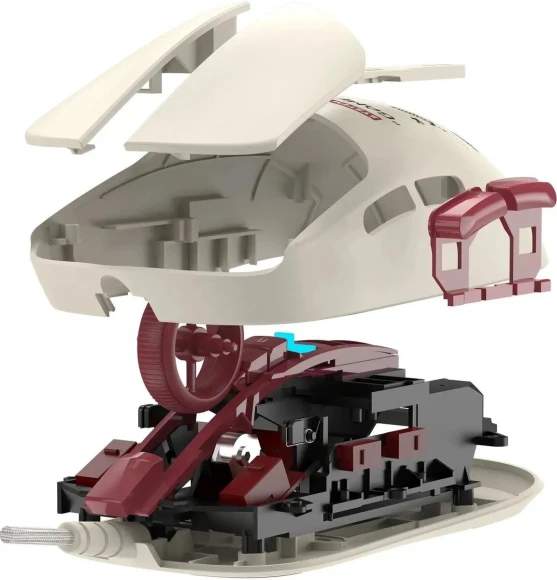 Мышь A4Tech Bloody R72 Ultra Duo белый/красный оптическая 20000dpi беспров. USB/USB-C 7but (R72 ULTRA DUO PIXELS RED)