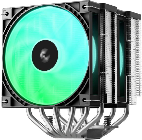 Устройство охлаждения(кулер) Deepcool AG620 G2 ARGB Soc-AM5/AM4/1200/1700/1851 серебристый/черный 4-pin 30.93dB Al+Cu 270W 1046gr Ret (R-AG620-BKAMMG2-G) Устройство охлаждения(кулер) Deepcool AG620 G2 ARGB Soc-AM5/AM4/1200/1700/1851 серебристый/черный 4-pin 30.93dB Al+Cu 270W 1046gr Ret (R-AG620-BKAMMG2-G)