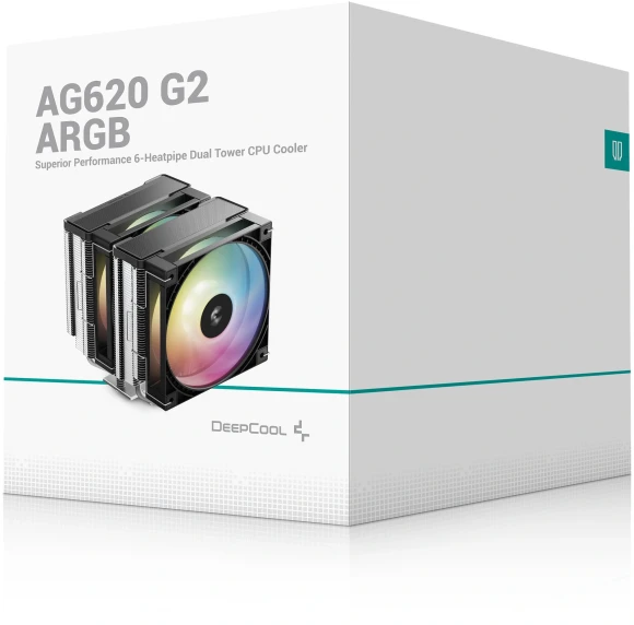 Устройство охлаждения(кулер) Deepcool AG620 G2 ARGB Soc-AM5/AM4/1200/1700/1851 серебристый/черный 4-pin 30.93dB Al+Cu 270W 1046gr Ret (R-AG620-BKAMMG2-G) Устройство охлаждения(кулер) Deepcool AG620 G2 ARGB Soc-AM5/AM4/1200/1700/1851 серебристый/черный 4-pin 30.93dB Al+Cu 270W 1046gr Ret (R-AG620-BKAMMG2-G)