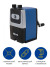 Точилка для карандашей механическая Kw-Trio 307Ablue 307A-BLU 1 отверстие металл синий