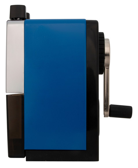 Точилка для карандашей механическая Kw-Trio 307Ablue 307A-BLU 1 отверстие металл синий