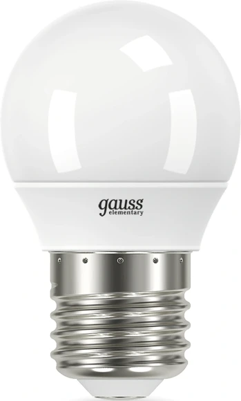 Лампа светодиодная Gauss Elementary 12Вт цок.:E27 шар 220B св.свеч.бел.теп. (упак.:1шт) (53212) Лампа светодиодная Gauss Elementary 12Вт цок.:E27 шар 220B св.свеч.бел.теп. (упак.:1шт) (53212)