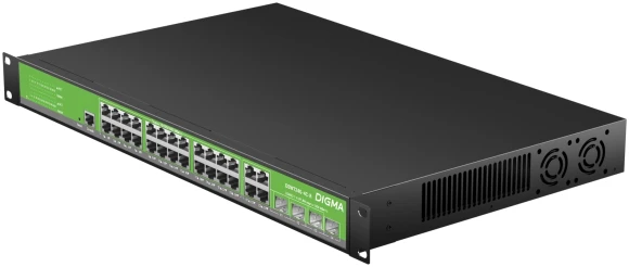 Коммутатор Digma DSP708G-2S-T135 (L2+) 8x1Гбит/с 2SFP 8PoE 8PoE+ 135W управляемый