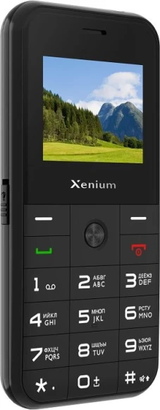 Мобильный телефон Xenium X718 черный моноблок 2Sim 1.77" 128x160 Spreadtrum ThreadX RTOS 0.3Mpix GSM900/1800 MP3 FM microSD max32Gb