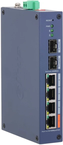 Коммутатор Dahua DH-CHS4206-4ET-60 (L2) 4x100Мбит/с 2SFP 4PoE 60W управляемый Коммутатор Dahua DH-CHS4206-4ET-60 (L2) 4x100Мбит/с 2SFP 4PoE 60W управляемый