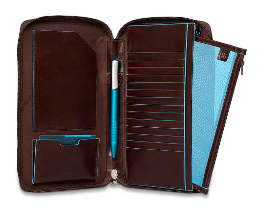 Мультипортмоне Piquadro Blue Square PP3246B2/MO коричневый натур.кожа Мультипортмоне Piquadro Blue Square PP3246B2/MO коричневый натур.кожа