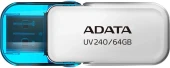 Флеш Диск A-Data 64GB UV240 AUV240-64G-RWH USB2.0 белый/голубой Флеш Диск A-Data 64GB UV240 AUV240-64G-RWH USB2.0 белый/голубой