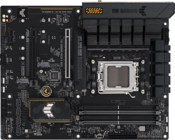 Материнская плата Asus TUF GAMING B650-E WIFI SocketAM5 AMD B650 4xDDR5 ATX AC`97 8ch(7.1) 2.5Gg RAID+HDMI+DP