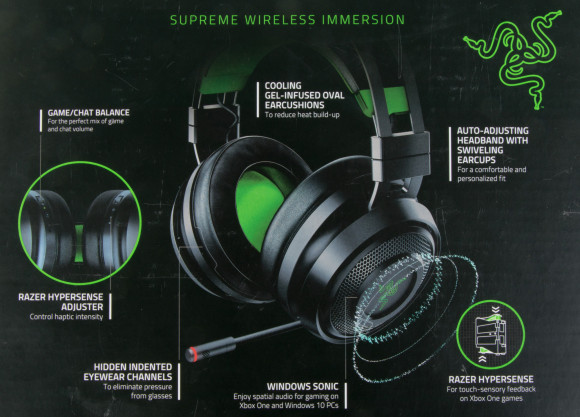 Наушники с микрофоном Razer Nari Ultimate черный/зеленый мониторные Radio оголовье (RZ04-02910100-R3M1)