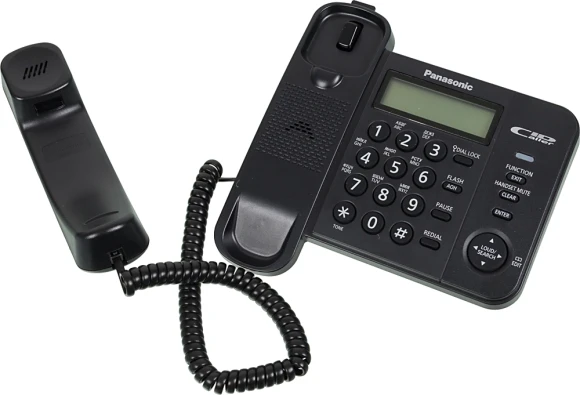 Телефон проводной Panasonic KX-TS2356RUB черный