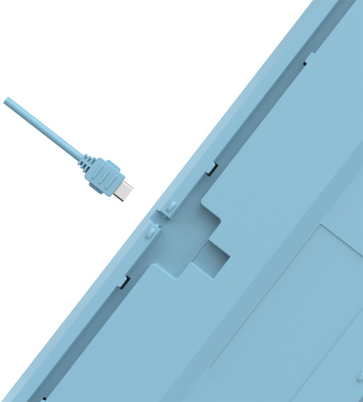 Клавиатура A4Tech FS300 механическая белый/синий USB for gamer LED (FS300 PANDA SNOWBOARDING) кабель 1.8м