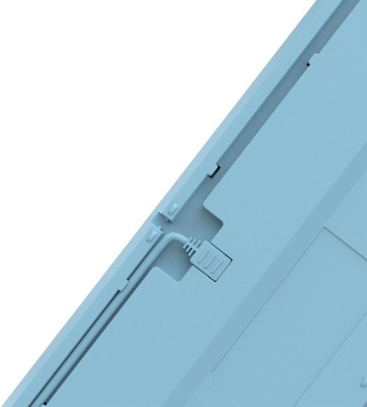 Клавиатура A4Tech FS300 механическая белый/синий USB for gamer LED (FS300 PANDA SNOWBOARDING) кабель 1.8м