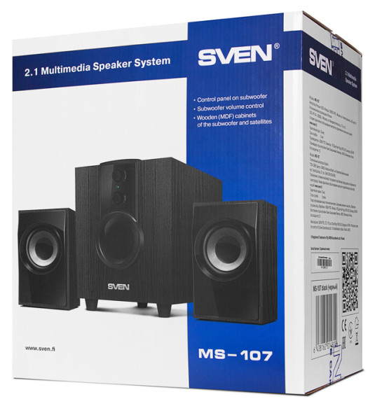 Колонки Sven MS-107 2.1 черный 10Вт