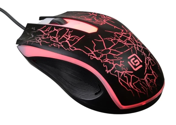 Мышь Оклик 395M SHADOW черный оптическая 1500dpi USB для ноутбука 3but (1102286)