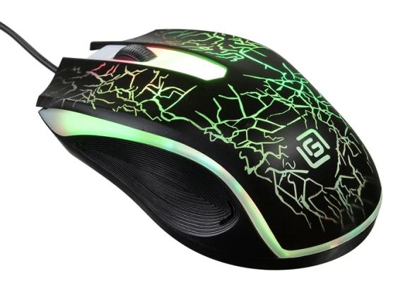 Мышь Оклик 395M SHADOW черный оптическая 1500dpi USB для ноутбука 3but (1102286)