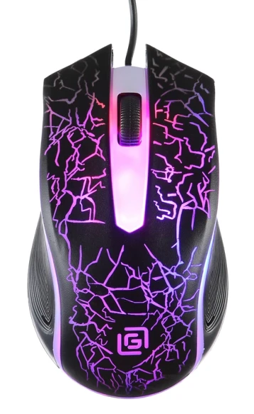 Мышь Оклик 395M SHADOW черный оптическая 1500dpi USB для ноутбука 3but (1102286)