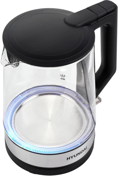 Чайник электрический Hyundai HYK-G8808 1.7л. 2200Вт черный/серебристый корпус: стекло Чайник электрический Hyundai HYK-G8808 1.7л. 2200Вт черный/серебристый корпус: стекло