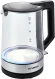 Чайник электрический Hyundai HYK-G8808 1.7л. 2200Вт черный/серебристый корпус: стекло Чайник электрический Hyundai HYK-G8808 1.7л. 2200Вт черный/серебристый корпус: стекло