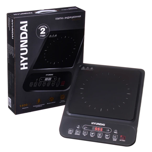 Плита Индукционная Hyundai HYC-0101 черный стеклокерамика (настольная)