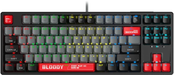 Клавиатура A4Tech Bloody S87 Energy механическая черный USB for gamer LED (S87 USB ENERGY RED)